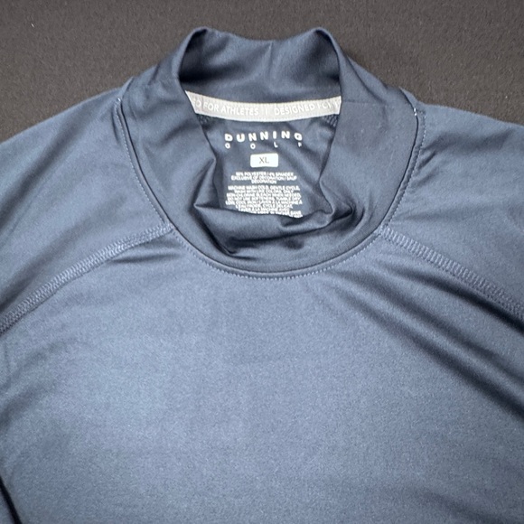 Dunning Golf Navy Blue Performance Turtleneck Shirt - Picture 1 of 4
